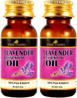 PARK DANIEL Pure and Natural Lavender Essential oil Combo pack of 2 No.30 ml Bottles(60 ml) Hair Oil(60 ml)