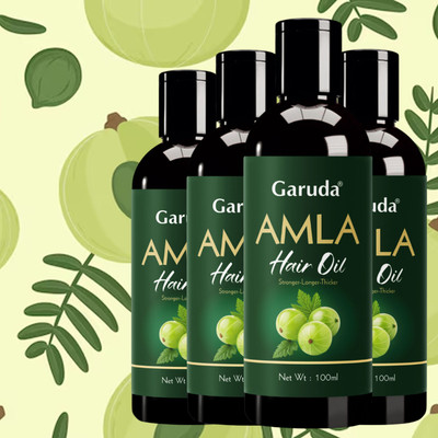 Garuda Amla Hair Oil – Herbal Blend for Hair Fall Control - Pack of 4 Hair Oil(100 ml)