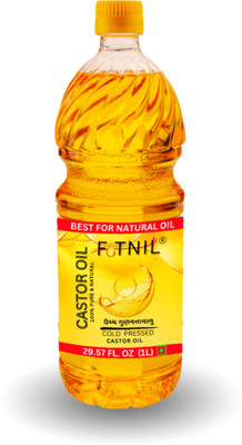 Fotnil Castor Oil For, Pure Cold Pressed, To Support Hair Growth Hair Oil 1L, 2PCS. Hair Oil(2 L)