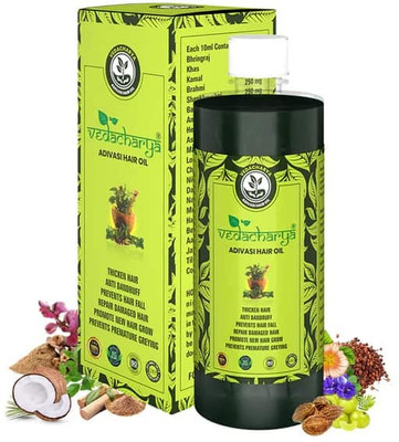 Vedacharya Ayurvedic Herbal with Bhringraj & Amla for Growth, Fall & Dandruff Hair Oil(500 ml)