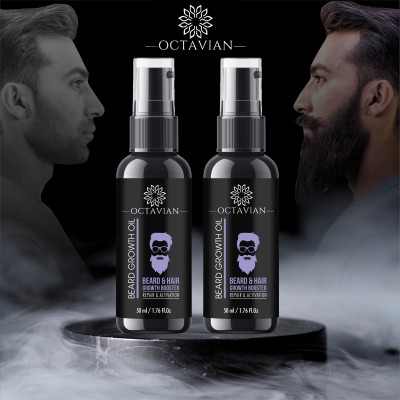OCtaviAN Beard & Mustache oil fast beard growth oil-Organic Styling Hair Growth(PACK-2) Hair Oil(100 ml)