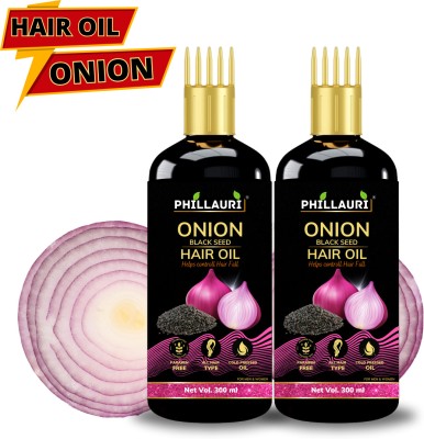 Phillauri Black Seed Hair oil For Preventing hair loss||(pack of 2) Hair Oil(600 ml)