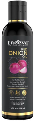 eneeva Red Onion Hair Fall Control Growth & Dandruff Treatment – Cold Pressed Essential Hair Oil(100 ml)