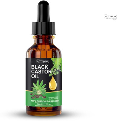 ACTIWOW Black Castor Oil For Beard Strength & Growth Hair Oil(30 ml)