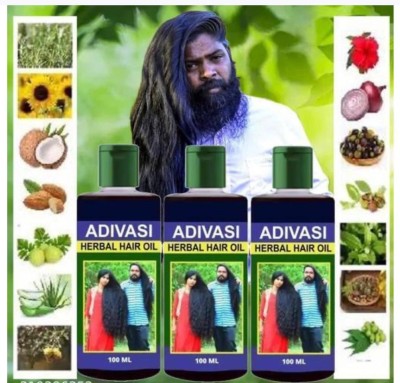 Adivasi Hand Made Organic Herbal Hair Oil Pack Of Three Hair Oil(300 ml)