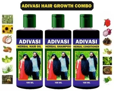 Cassidy Adivashi Hair Oil, shampoo and Conditioner 100ml (pack of 3) Hair Oil(300 ml)