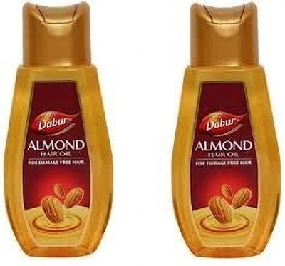 Dabur Almond Hair Oil - With Keratin Protein Soya Protein & 10X Vitamin E 100ML X 2N Hair Oil(200 ml)