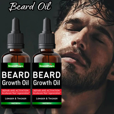smartdrops Beard Growth for smooth shine Black Hair Oil(60 ml)