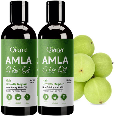 Qiana Amla Hair Oil – Restores Shine & Reduces Frizz - Pack of 2 Hair Oil(100 ml)