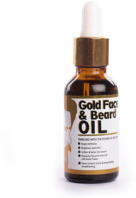 Qraa Gold Face & Beard Oil (Enriched With The Power Of 24K Gold) (Pack of 2) Hair Oil(60 ml)