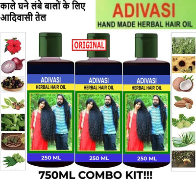 Adivasi Ayurvedic Jadibutti Mixed BLB Bhringraj Hair Oil(750 ml)