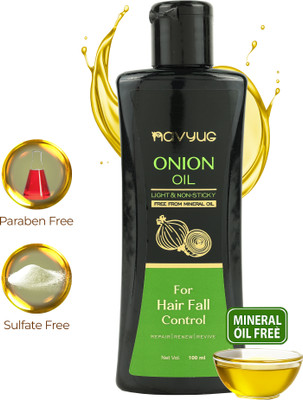 NAVYUG Onion Hair Growth Oil with Bhringraj & Argan Oil | Prevent & Control Hair Fall Hair Oil(100 ml)