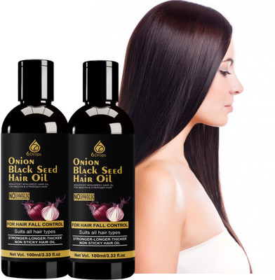 6Drops Onion Hair Oil – Safe for Daily Use – Pack of 2 Hair Oil(100 ml)