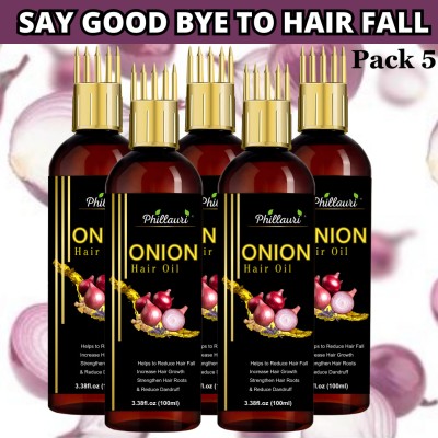 Phillauri Onion hair oil , promotes hair growth, reduces hair fall Hair Oil(500 ml)