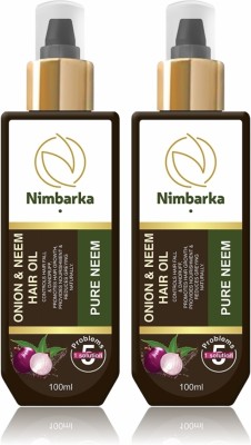 NIMBARKA Onion & Neem Hair Oil For Hair Strengthening 100*2 Pack Of 2 Hair Oil(200 ml)