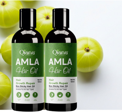 Qiana Amla Hair Oil – Treats Dry Scalp & Promotes Shine - Pack of 2 Hair Oil(100 ml)