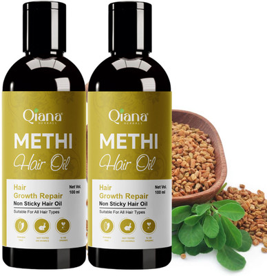 Qiana Methi Hair Oil – For Softer & Healthier Hair - Pack of 2 Hair Oil(100 ml)