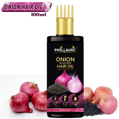 Phillauri Red Black Seed Onion Hair Oil Hair Fall Control Formula without Mineral Oil. Hair Oil(100 ml)