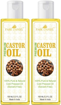 PARK DANIEL Premium Cold Pressed Castor Oil Combo Set of 2 No.100 ml Bottles Hair Oil(200 g)