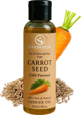Sparshveda Carrot Seed Oil for Skin & Hair | Nourishes Skin, Promotes Healthy Hair Hair Oil(120 ml)