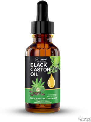 ACTIWOW Black Castor Oil For Thick Hair & Lash Growth Hair Oil(30 ml)