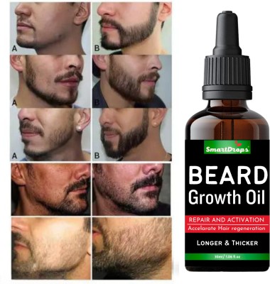 smartdrops Powerful Beard Growth Formula – For faster and More Beard Growth Hair Oil(30 ml)