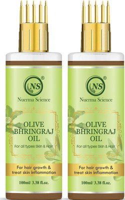 Nuerma Science Olive Bhringraj Hair Growth Oil with Vitamin E Oil For Anti Hair Fall Hair Oil(200 ml)
