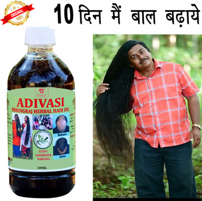 Adivasi Original Bhringraj Hair Oil – Herbal Anti Hair Fall & Dandruff Treatment Hair Oil(100 ml)