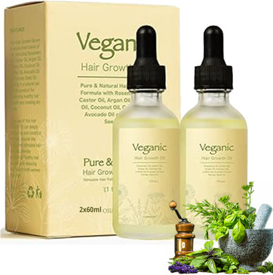 Veganic Natural Hair growth oil for Long Hair Conditioning(120 ml)
