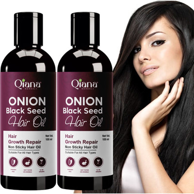 Qiana Daily Use Hair Oil – Onion Blend for Scalp Health (Pack of 2) Hair Oil(100 ml)
