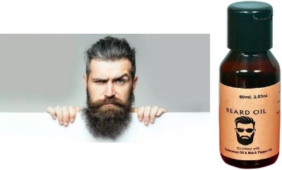 SEUNG Mooch And Beard Oil For Men For Thicker & Longer Beard Hair Oil(60 ml)