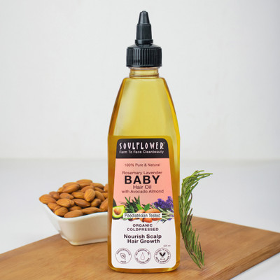 Soulflower Rosemary Lavender Baby  Hair Oil(225 ml)