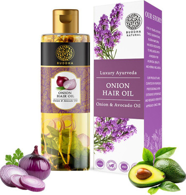 buddha natural Onion Hair Oil (150 ml)- Ayush Certified Helps to Control Hair Fall and Thinning Hair Oil(150 ml)