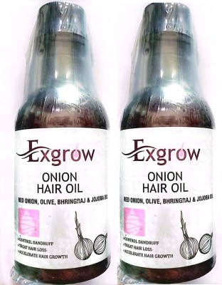 ExGrow ONION HAIR OIL 200 ML PACK OF 2 Hair Oil(400 ml)