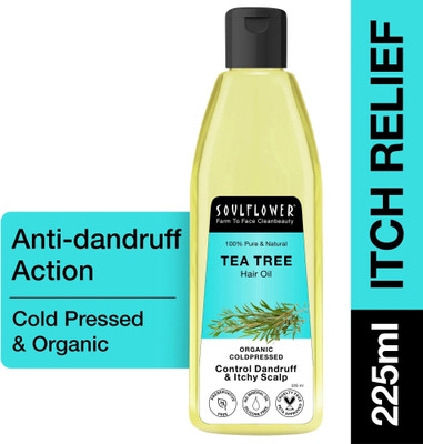 Soulflower Tea Tree Coldpressed | Nourish Scalp, Enhance Growth & Root Strengthen Hair Oil(225 ml)