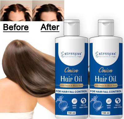 satroopaa onion oil | onion black seed hair oil | onion oil for hair growth Hair Oil(300 ml)