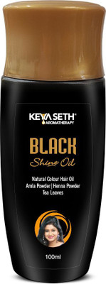 KEYA SETH AROMATHERAPY Black Shine Oil-Natural Hair Colour Gel-Based Dye for Grey Coverage, Men & Women Hair Oil(100 ml)