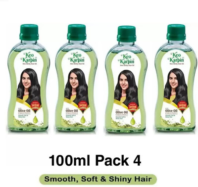 Keo Karpin Soft and Smooth Hair 4x100 Pack Of 4 Hair Oil(400 ml)