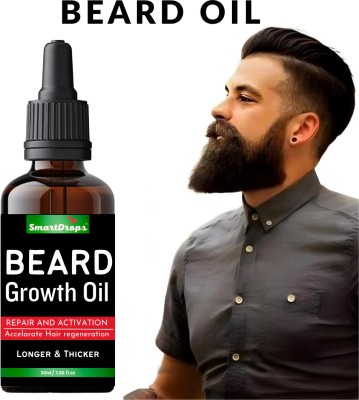 smartdrops Best Beard Oil for Patchy Beard | Free from all Harmful Chemicals Hair Oil(30 ml)
