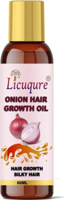 licuqure Onion Hair Growth Oil With Blend Of Essential Oils For Promotes Hair Growth W| Also Controls Hair Fall & Dandruff For Men & Women Hair Oil(60 ml)