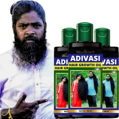 Adivasi FKNew_HERBAL HAIR OIL FOR HAIR GROWTH BALU 100ML (PACK OF 3) Hair Oil(300 ml)