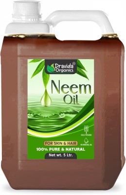 Dravida Organics Neem Oil - Water Soluble Oil for Spray on Plants, Farming and Gardening Hair Oil(5 L)