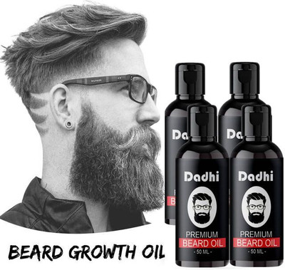 Dadhi Beard Hair Growth Oil BK 50ml Pack of 4 – Thick, Strong & Healthy Beard Hair Oil(50 ml)