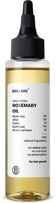 BRILLARE 10% Rosemary Hair Oil for Hair Growth | Reduces Hair Fall & Strengthens Hair Hair Oil(100 ml)
