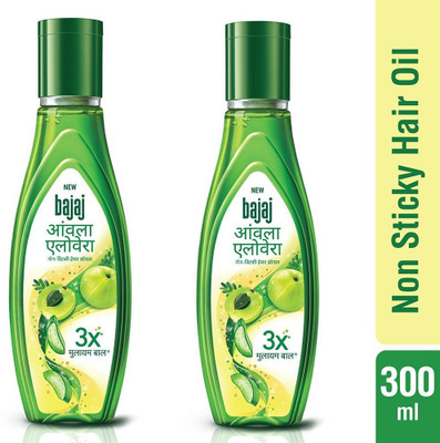 BAJAJ Amla Aloe Vera Non-Sticky Hair Oil 300 ML Pack of 2 Hair Oil(600 ml)