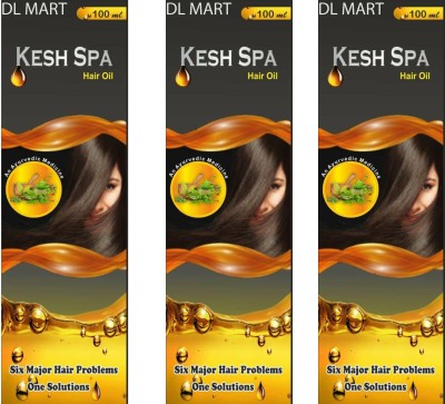 DL MART KESH SPA HAIR OIL PACK OF 3 Hair Oil(300 ml)