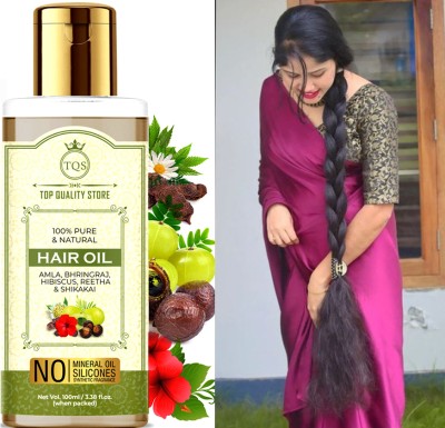 Top Quality Store Amla,Reetha Shikakai & Bhringa Hibiscus hair Re growth Herbal Oil Hair Oil(100 ml)