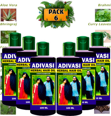 Adivasi Hair Growth Oil With Dandruff Free Hairfall Oil Pack Of 6 Hair Oil(600 ml)