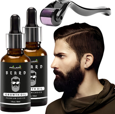 Phillauri Beard & Moustache Hair Oil With Derma Roller for Faster Growth Hair Oil(60 ml)