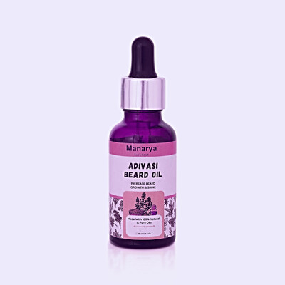 Manarya Sun's Heart Adivasi Lite Beard and Moustache Oil Serum, 30 ml | Non-Sticky Hair Oil(30 ml)